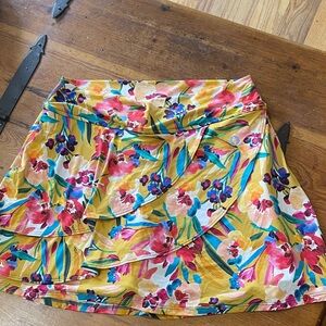 Vibrant Floral Mini Skirt